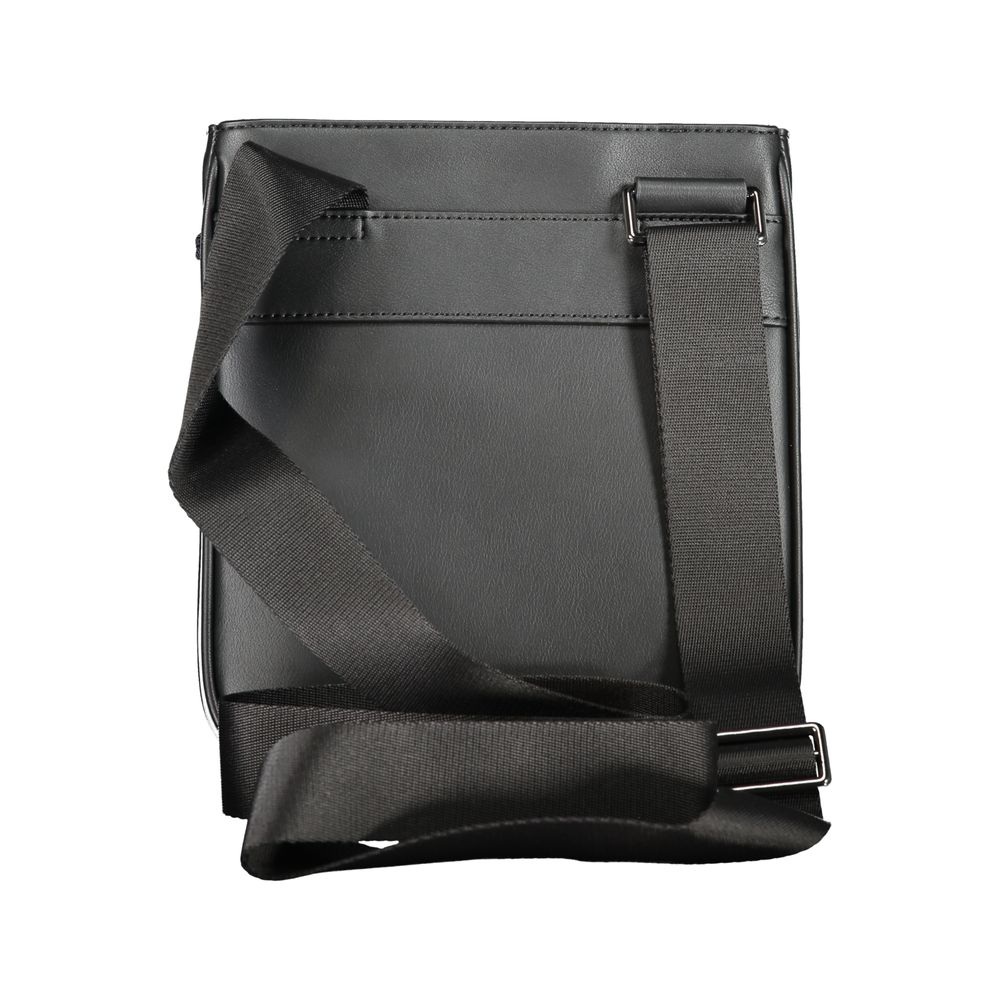 Tommy Hilfiger Black Polyurethane Men's Shoulder Bag - Luxe Nova