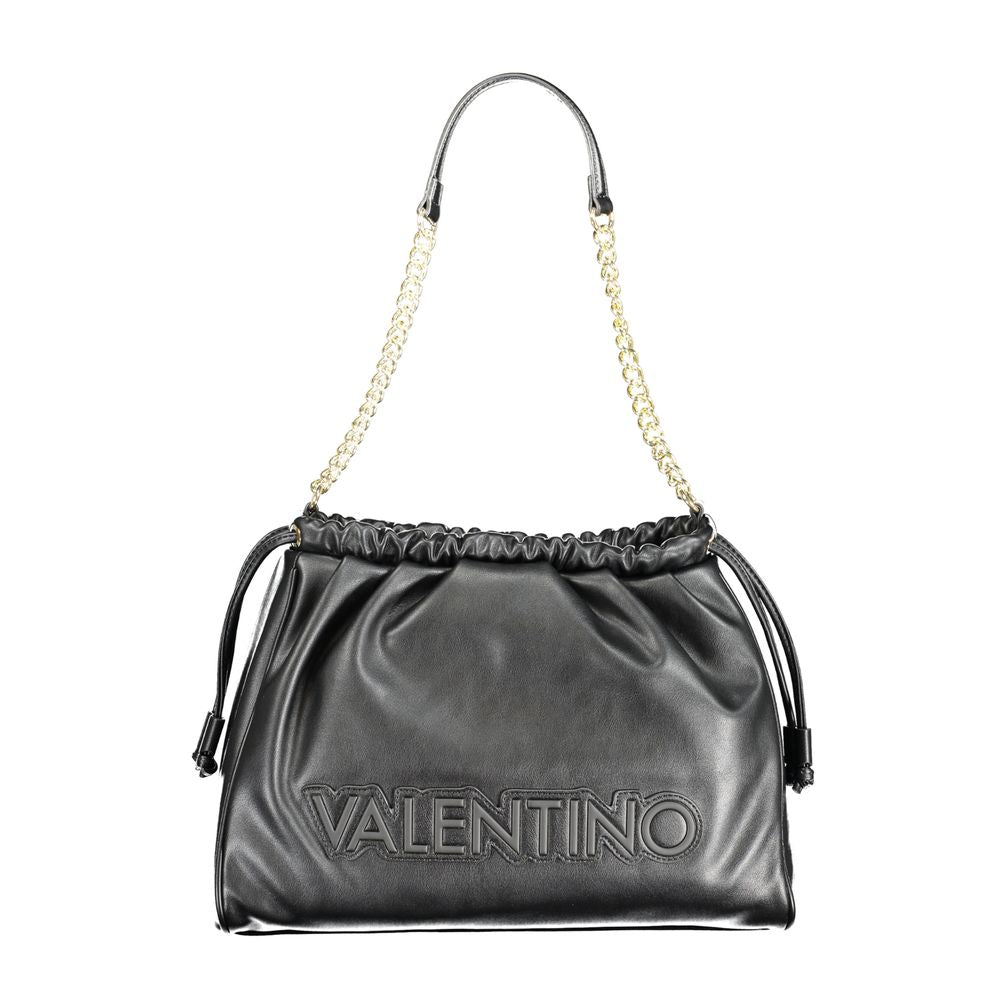 Mario Valentino Black Polyurethane Women Shoulder Bag - Luxe Nova