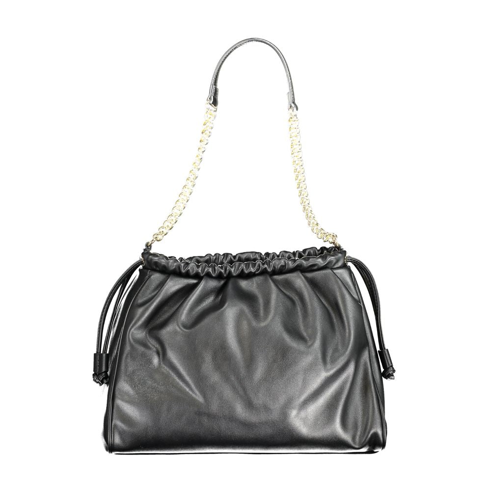 Mario Valentino Black Polyurethane Women Shoulder Bag - Luxe Nova