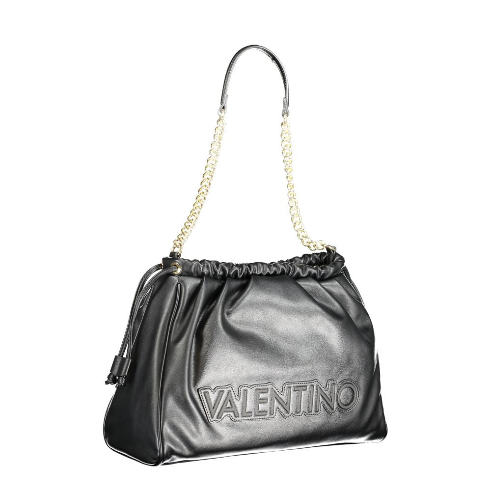 Mario Valentino Black Polyurethane Women Shoulder Bag - Luxe Nova