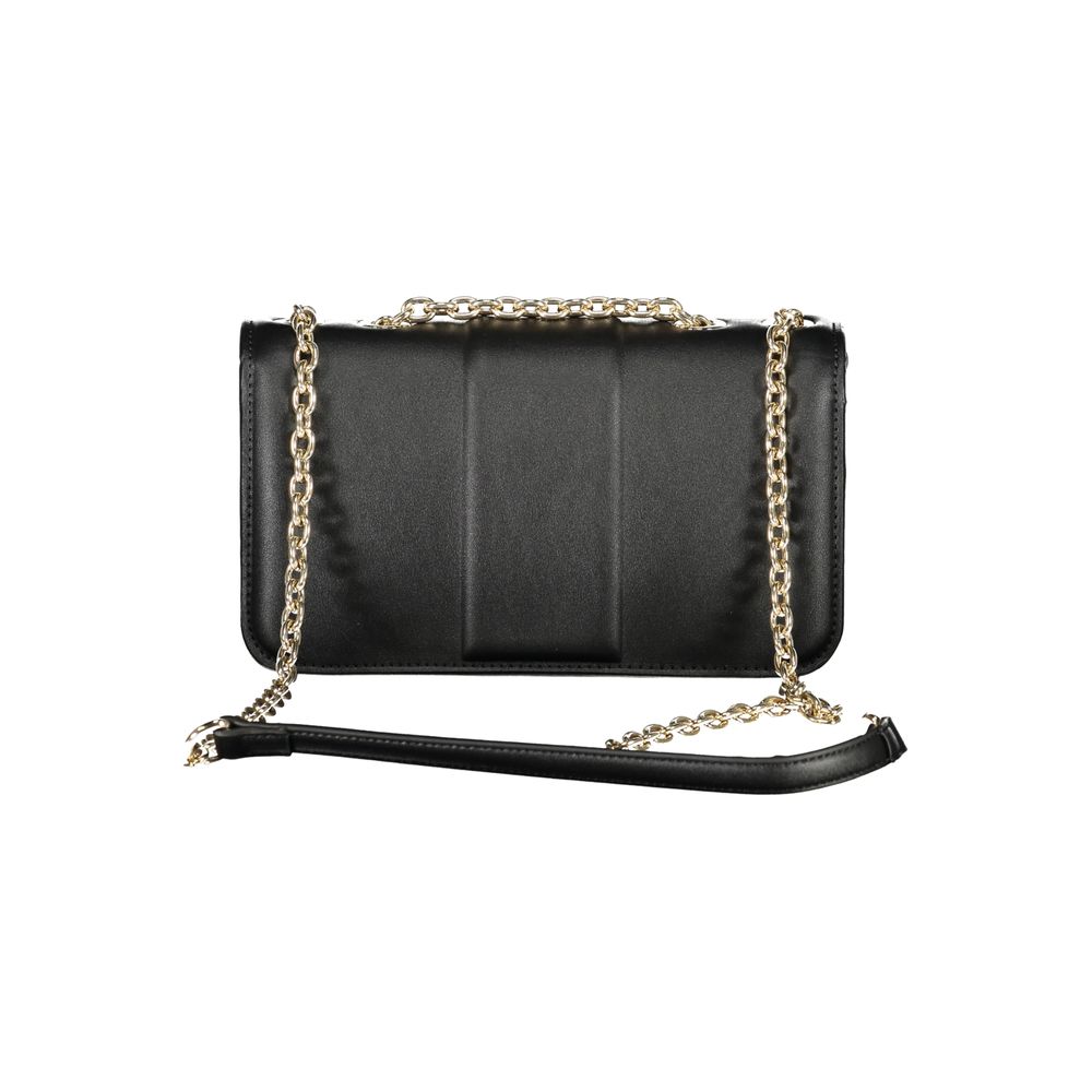 Mario Valentino Black Polyurethane Women Shoulder Bag - Luxe Nova
