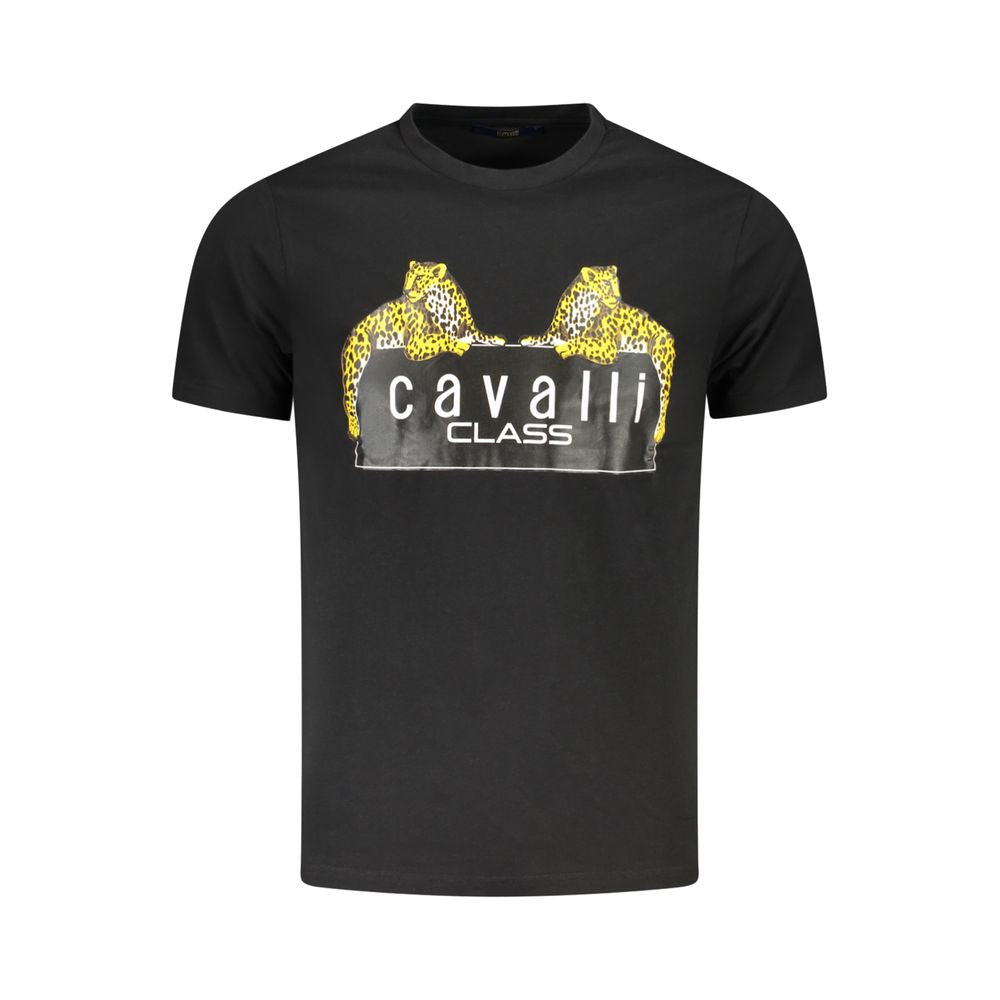 Cavalli Class Black Cotton Men's T-Shirt - Luxe Nova