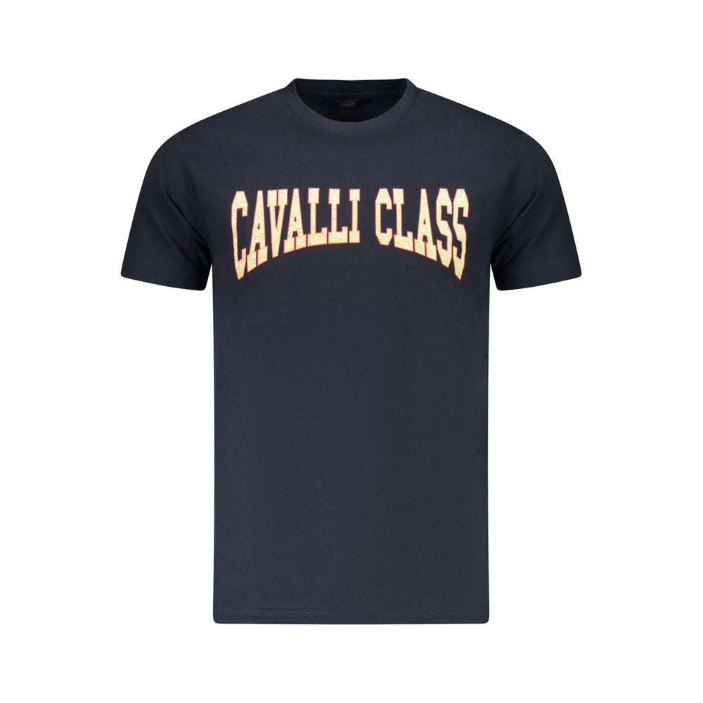 Cavalli Class Blue Cotton Men's T-Shirt - Luxe Nova