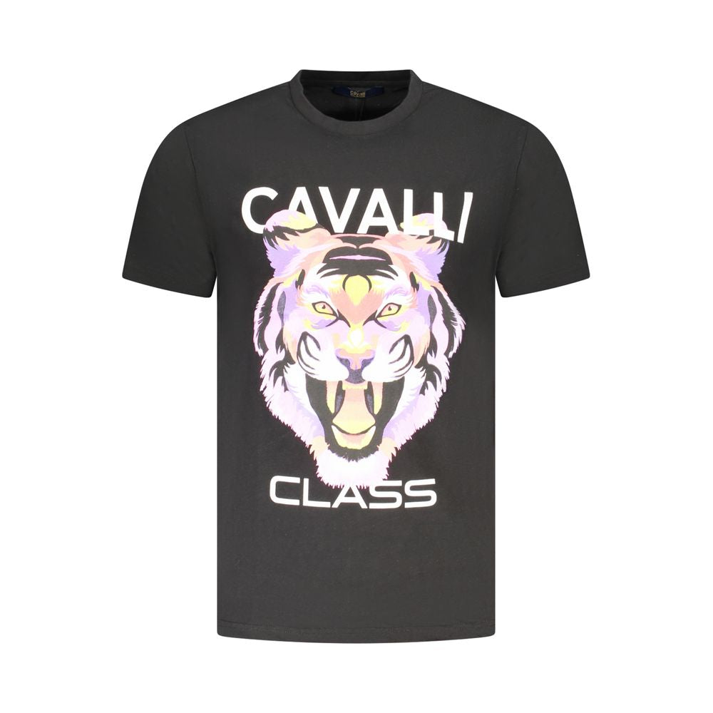 Cavalli Class Nero Cotton Men's T-Shirt - Luxe Nova