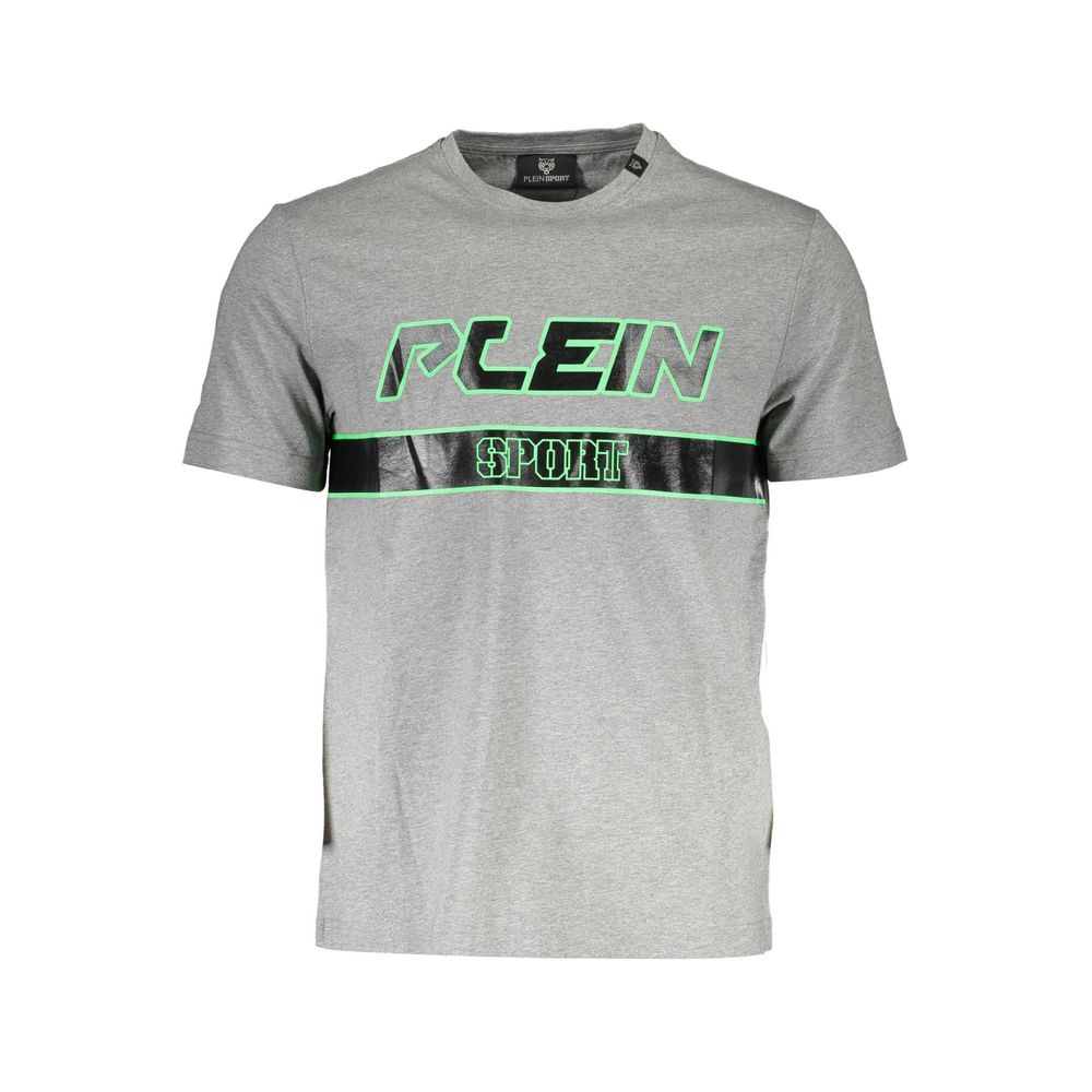 Plein Sport Grigio Cotton Men T-Shirt - Luxe Nova