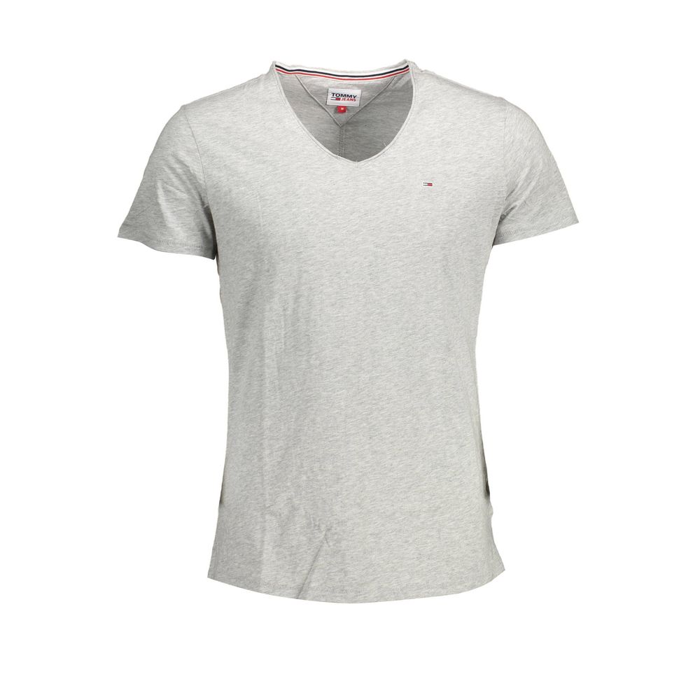 Tommy Hilfiger Grigio Cotton Male T-Shirt - Luxe Nova