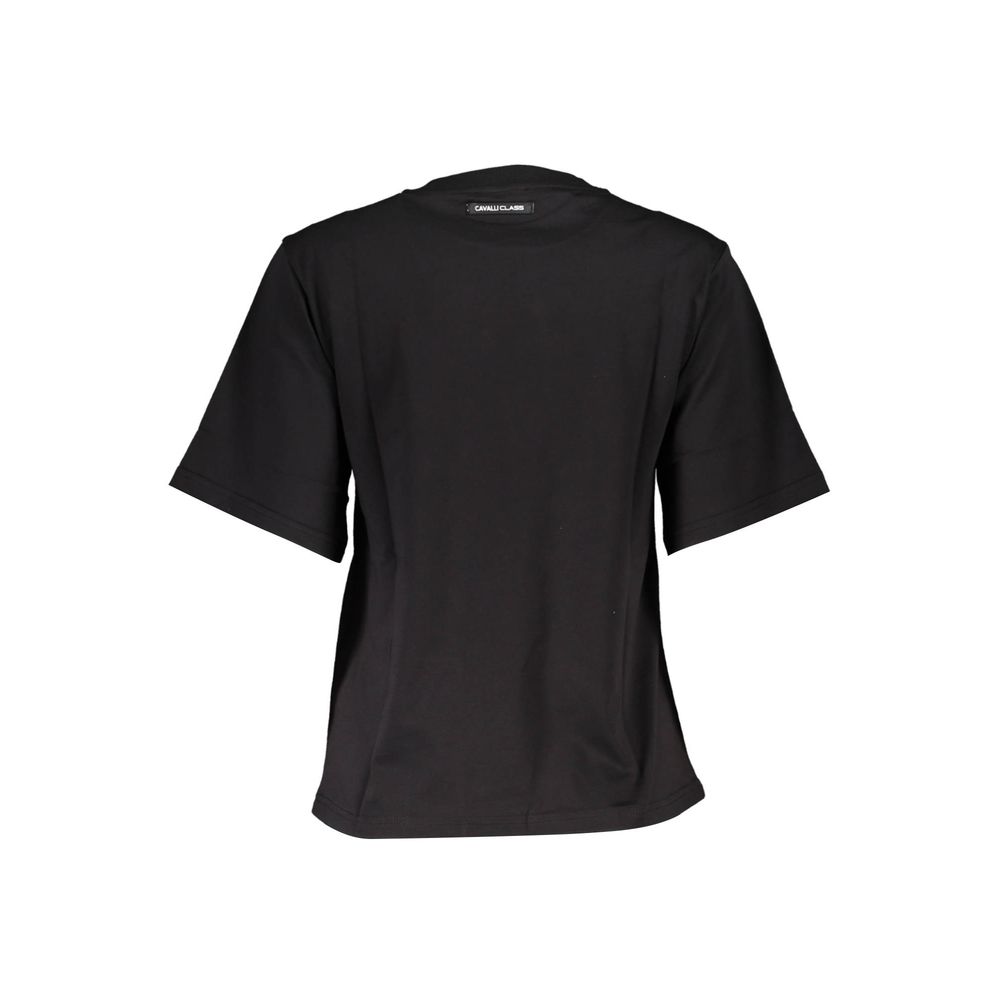 Cavalli Class Black Cotton Women T-Shirt - Luxe Nova