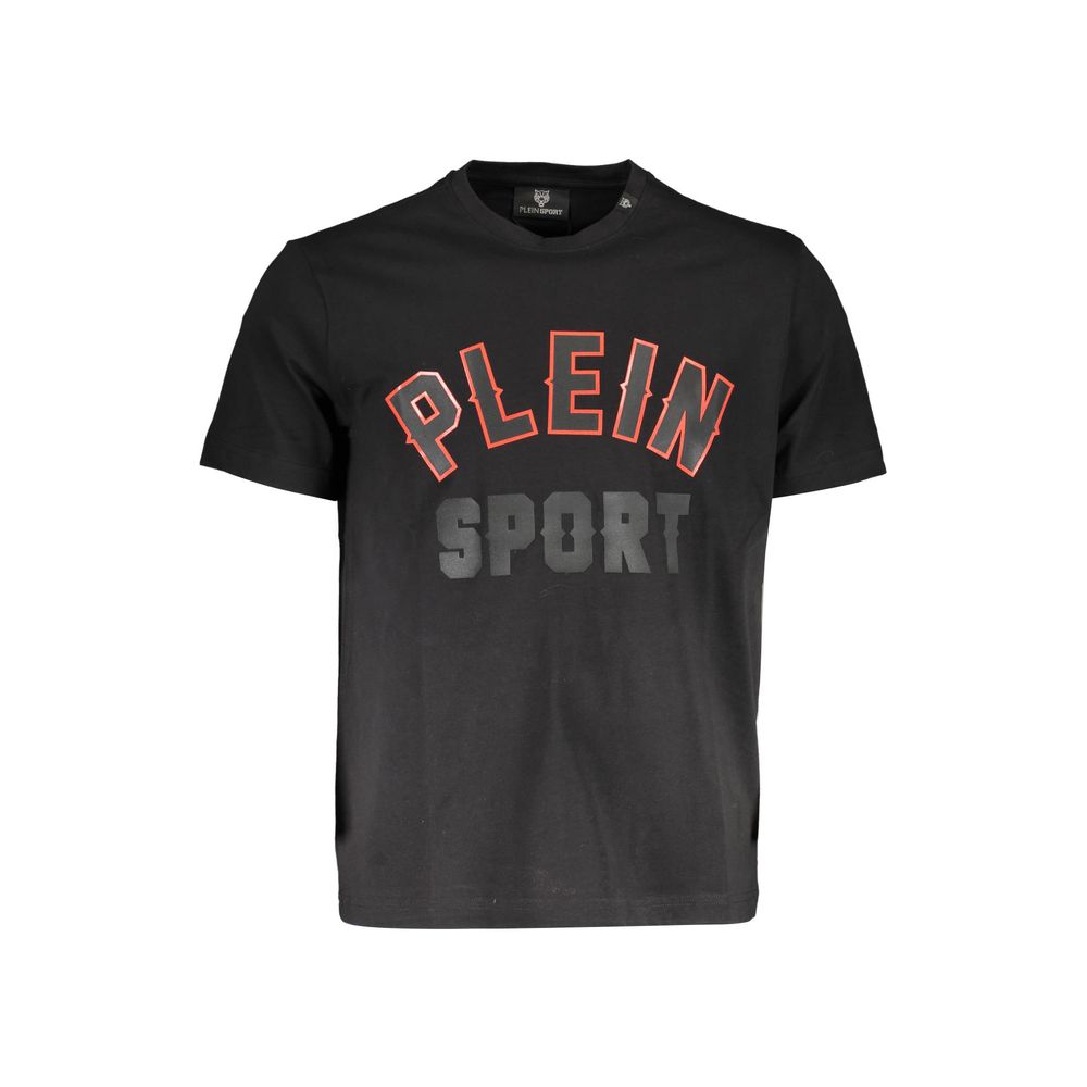 Plein Sport Black Cotton Men T-Shirt - Luxe Nova