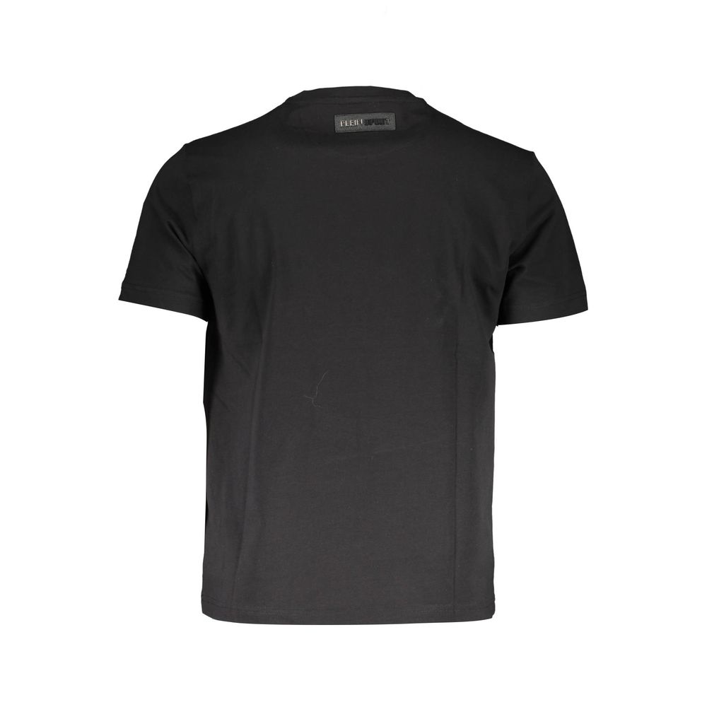 Plein Sport Black Cotton Men T-Shirt - Luxe Nova