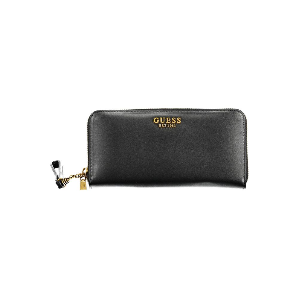 Guess Jeans Black Polyurethane Women Wallet - Luxe Nova