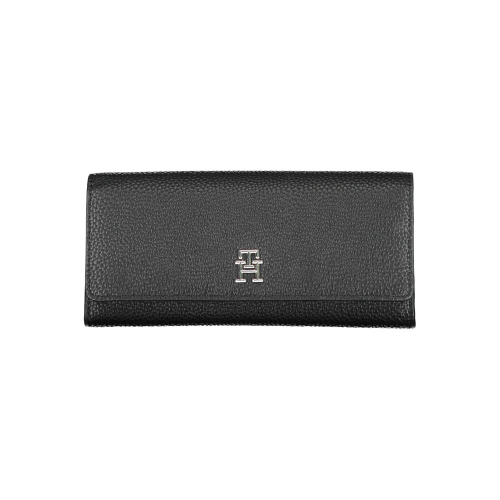 Tommy Hilfiger Black Polyurethane Women Wallet - Luxe Nova