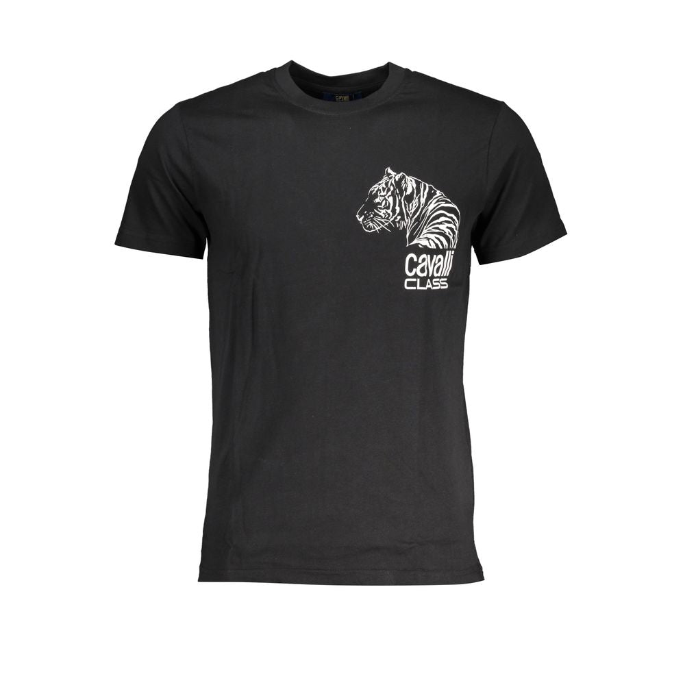 Cavalli Class Black Cotton Men's T-Shirt - Luxe Nova
