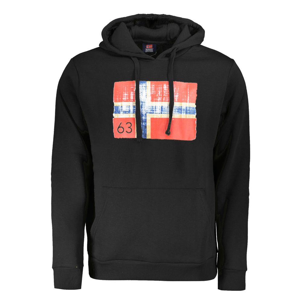 Norway 1963 Black Cotton Men's Hoodie - Luxe Nova