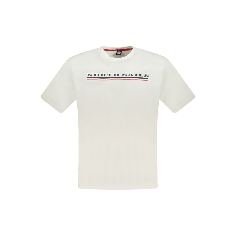 North Sails White Cotton Mens T-Shirt - Luxe Nova