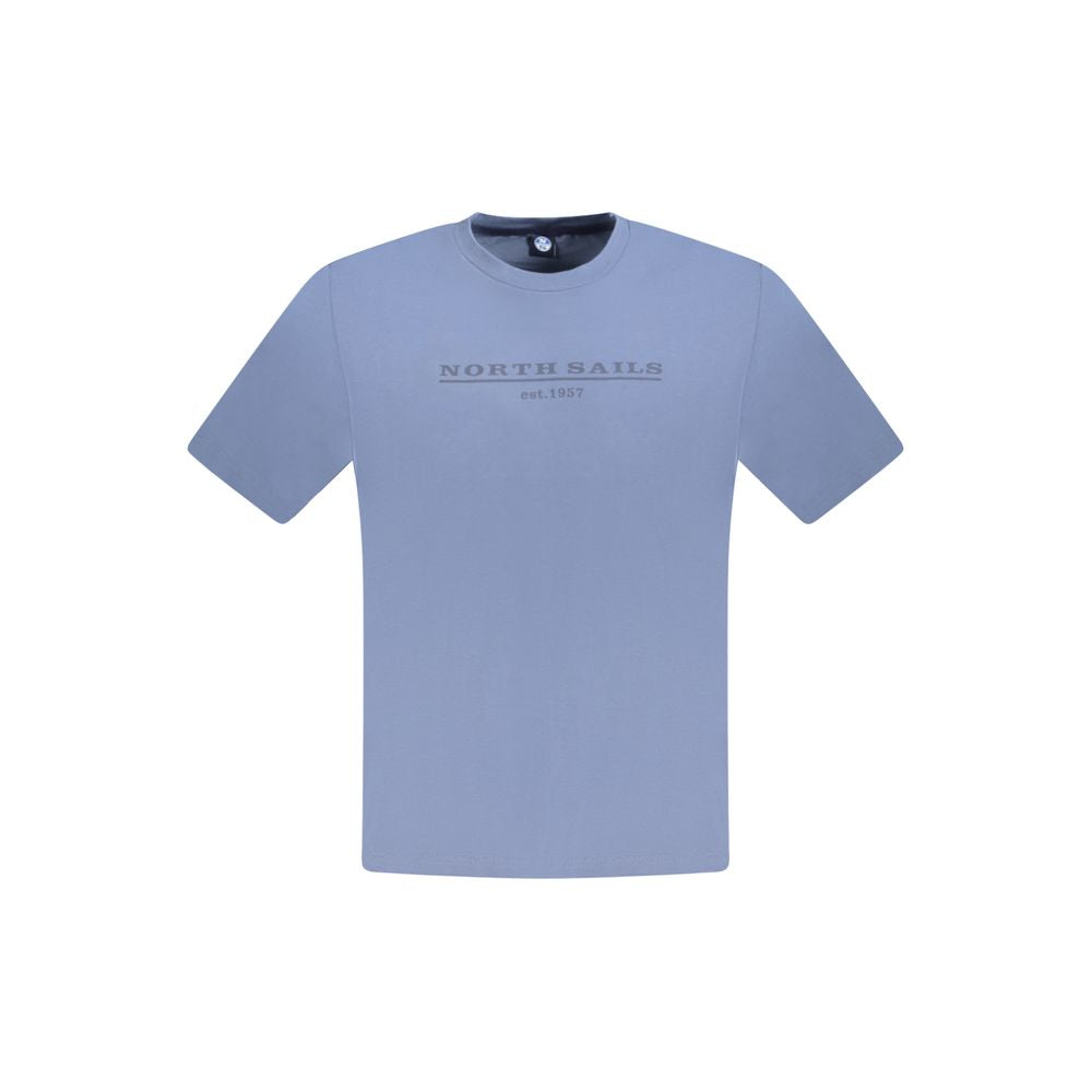 North Sails Blue Cotton Men T-Shirt - Luxe Nova