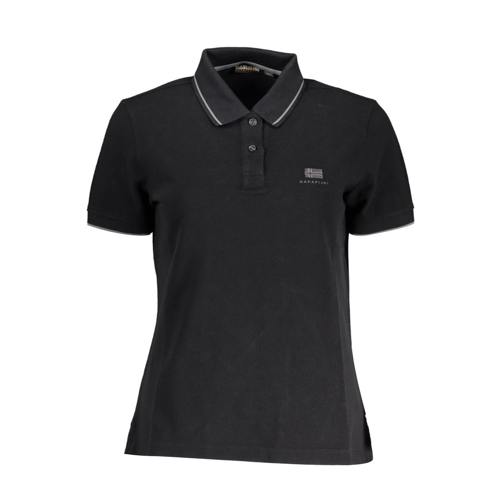 Napapijri Black Cotton Women Polo Shirt - Luxe Nova