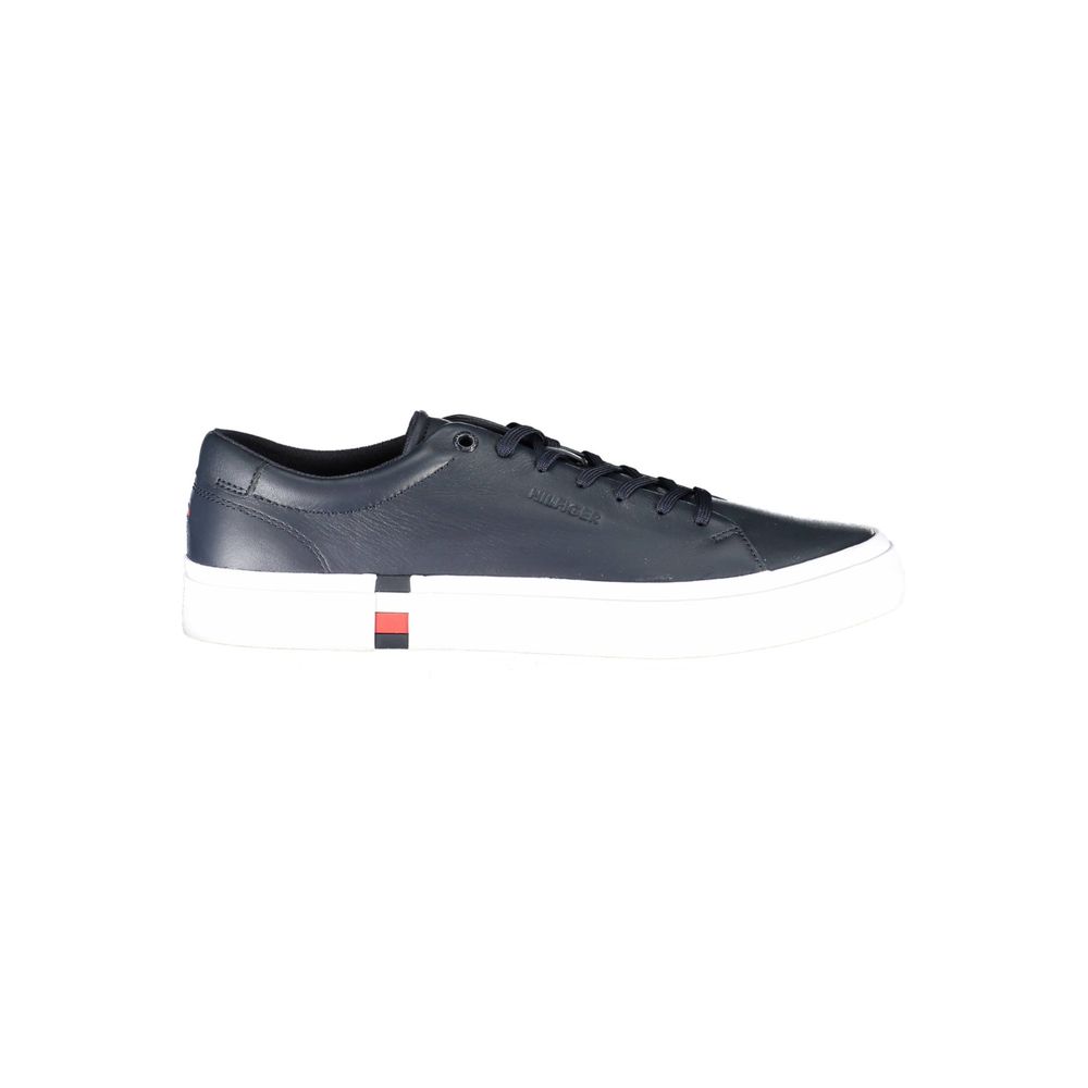 Tommy Hilfiger Blue Leather Men Sneaker - Luxe Nova