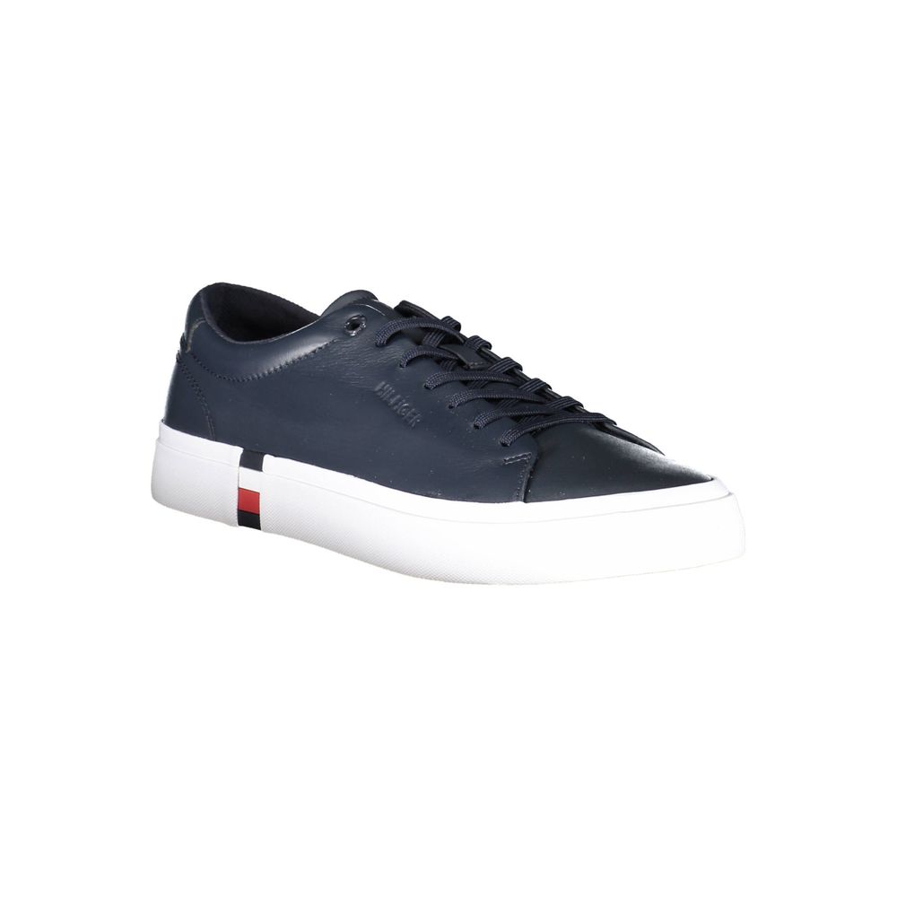 Tommy Hilfiger Blue Leather Men Sneaker - Luxe Nova