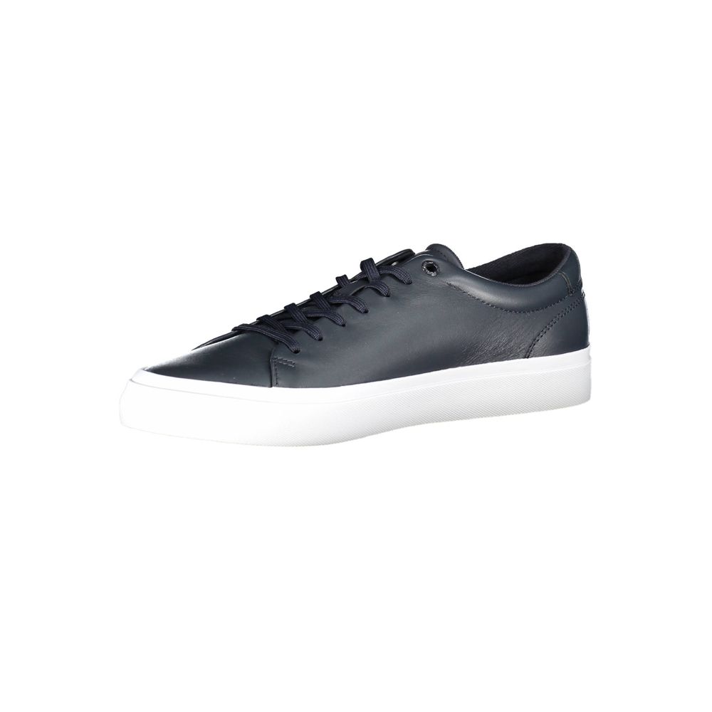 Tommy Hilfiger Blue Leather Men Sneaker - Luxe Nova