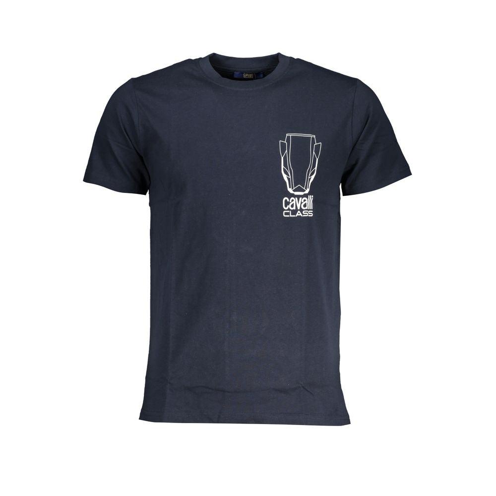 Cavalli Class Blu Cotton Men T-Shirt - Luxe Nova