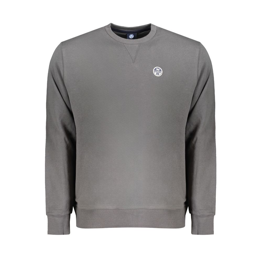 North Sails Grigio Cotton Men Sweatshirt - Luxe Nova