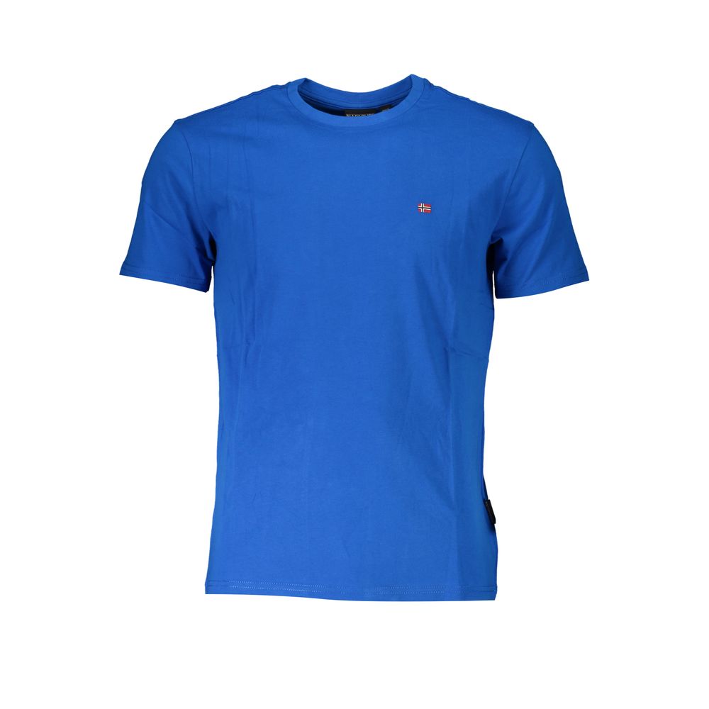 Napapijri Blu Cotton Men T-Shirt - Luxe Nova