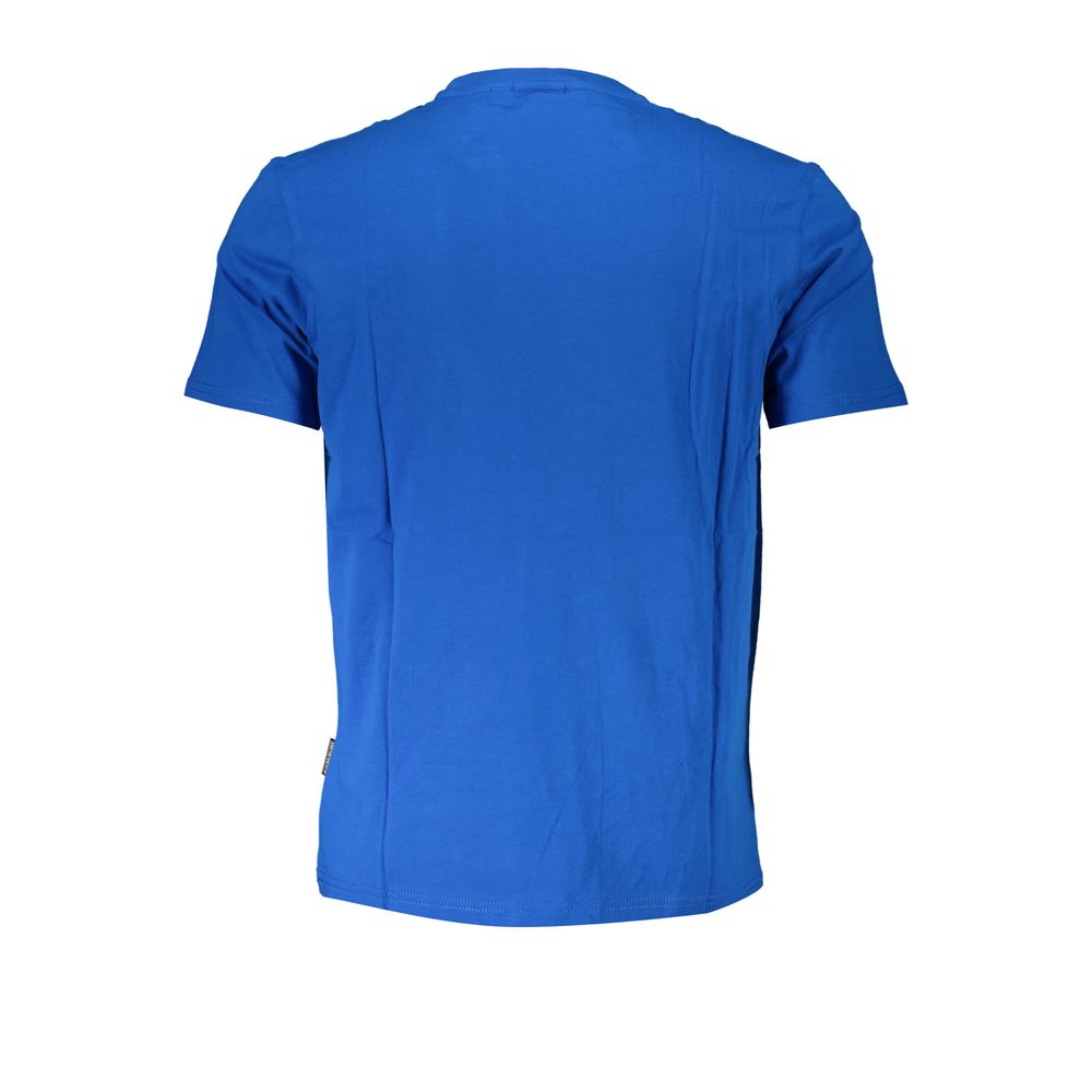 Napapijri Blu Cotton Men T-Shirt - Luxe Nova