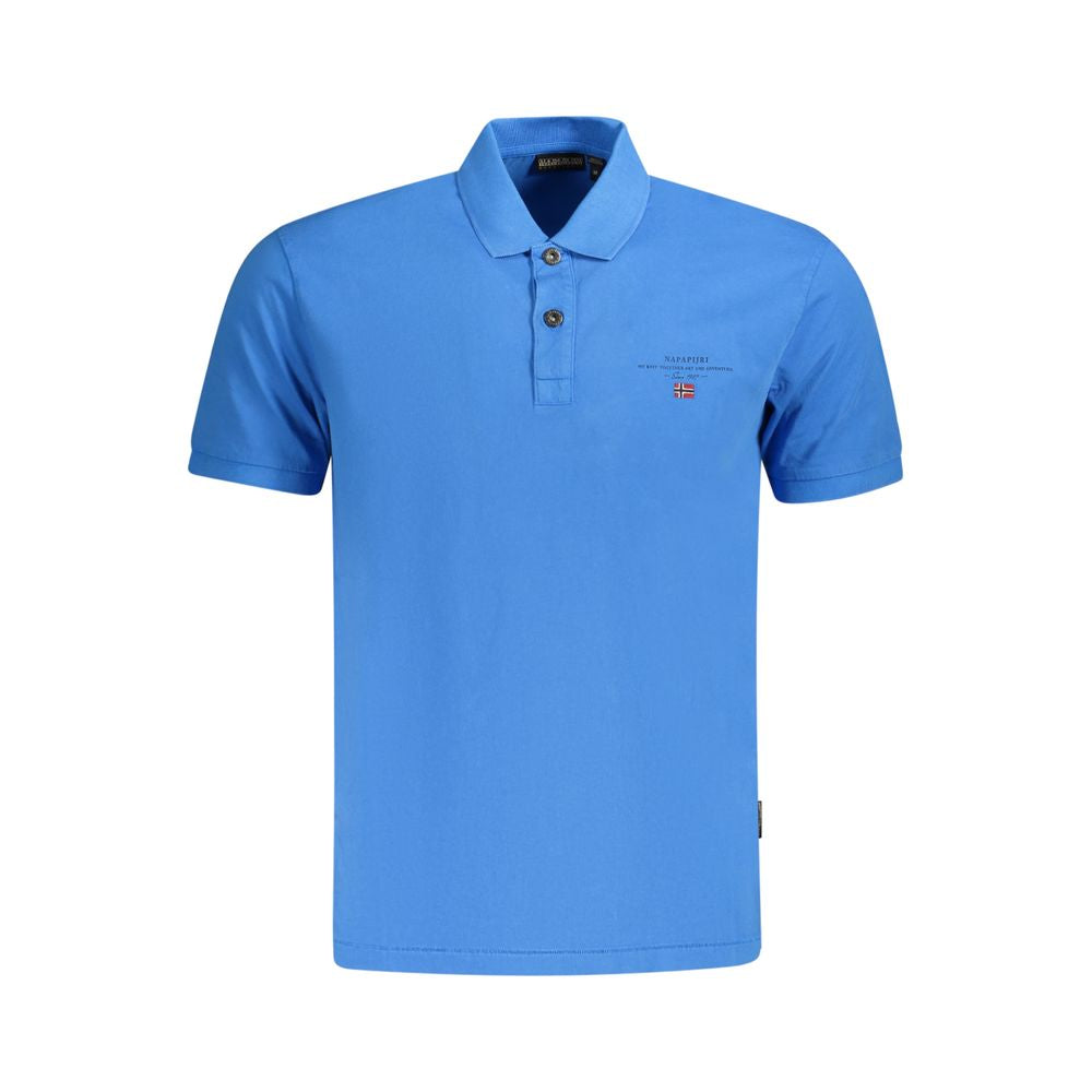 Napapijri Blue Cotton Men Polo - Luxe Nova