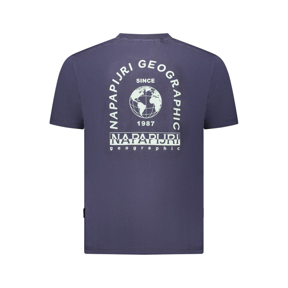 Napapijri Blue Cotton Men's T-Shirt - Luxe Nova