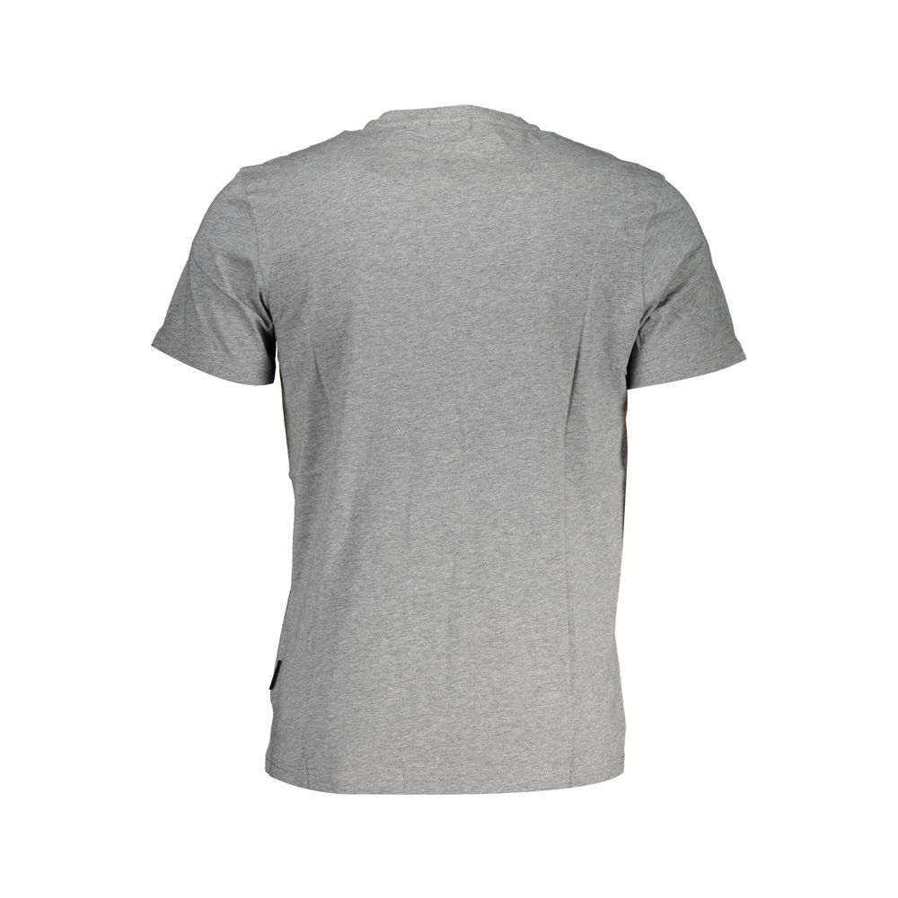 Napapijri Grigio Cotton Men T-Shirt - Luxe Nova