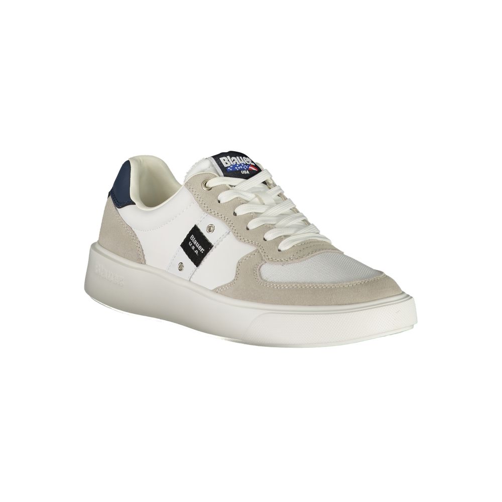 Blauer Bianco Polyurethane Men Sneaker - Luxe Nova