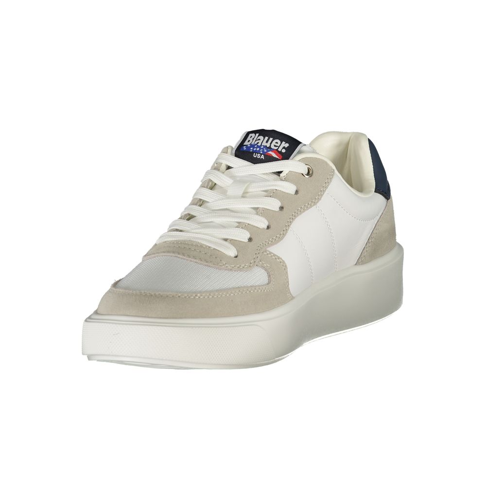 Blauer Bianco Polyurethane Men Sneaker - Luxe Nova