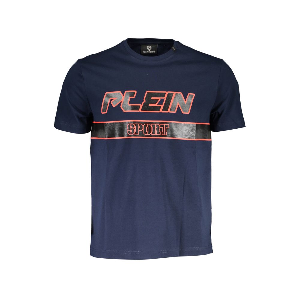 Plein Sport Blue Cotton Men T-Shirt - Luxe Nova