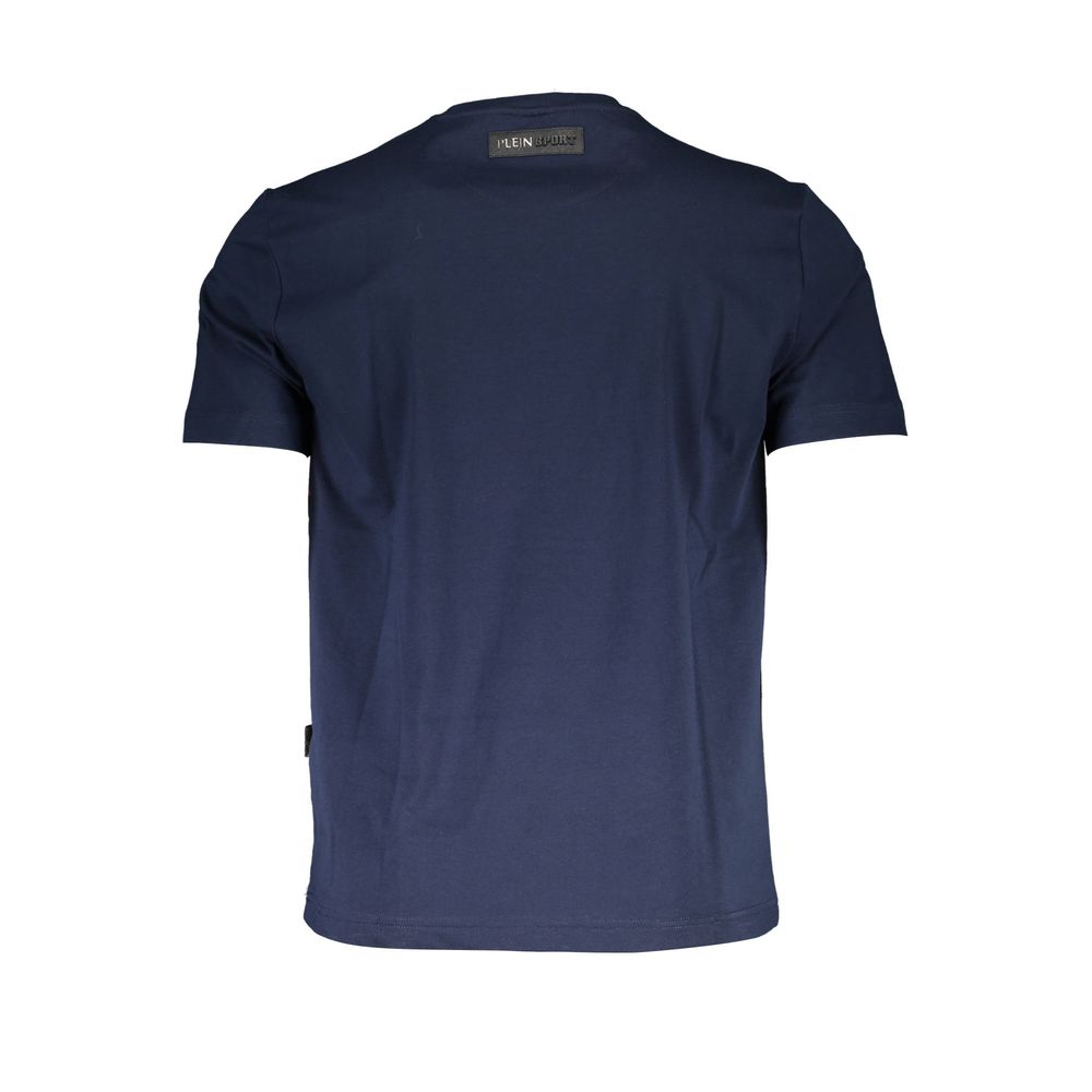 Plein Sport Blue Cotton Men T-Shirt - Luxe Nova