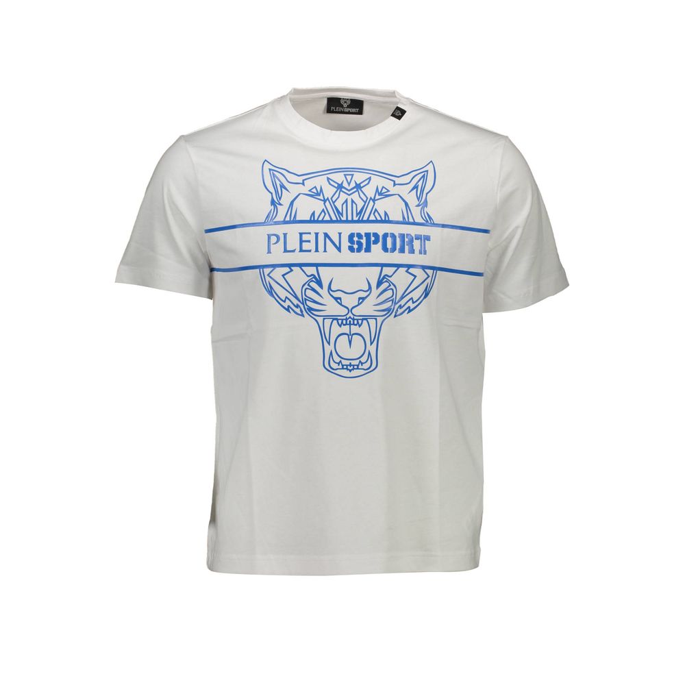 Plein Sport White Cotton Men's T-Shirt - Luxe Nova