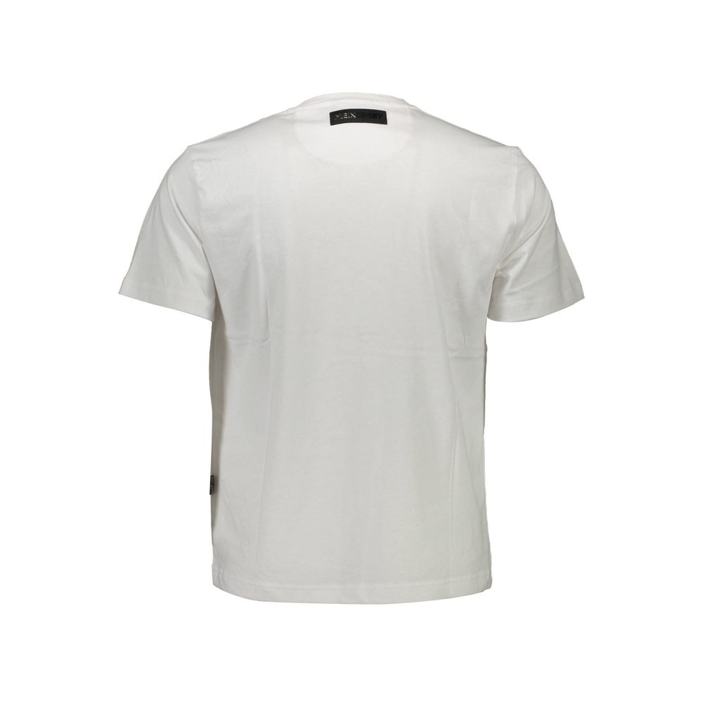 Plein Sport White Cotton Men's T-Shirt - Luxe Nova
