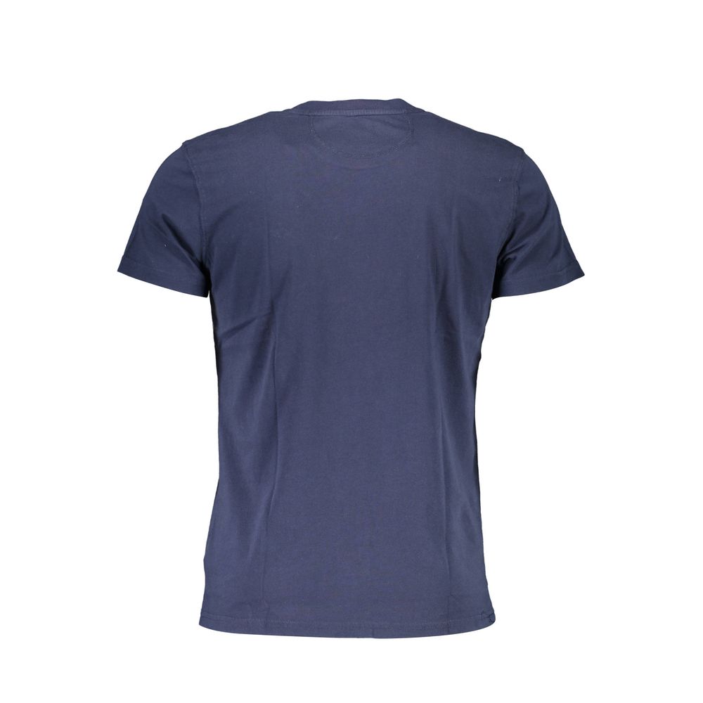 La Martina Blue Cotton Men T-Shirt - Luxe Nova