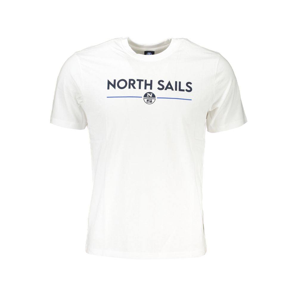 North Sails Bianco Cotton Men T-Shirt - Luxe Nova