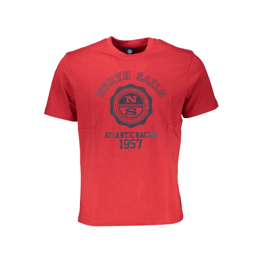 North Sails Red Cotton Men T-Shirt - Luxe Nova