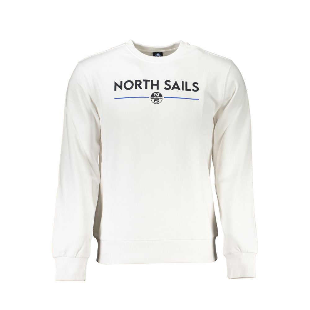 North Sails White Cotton Mens Sweatshirt - Luxe Nova