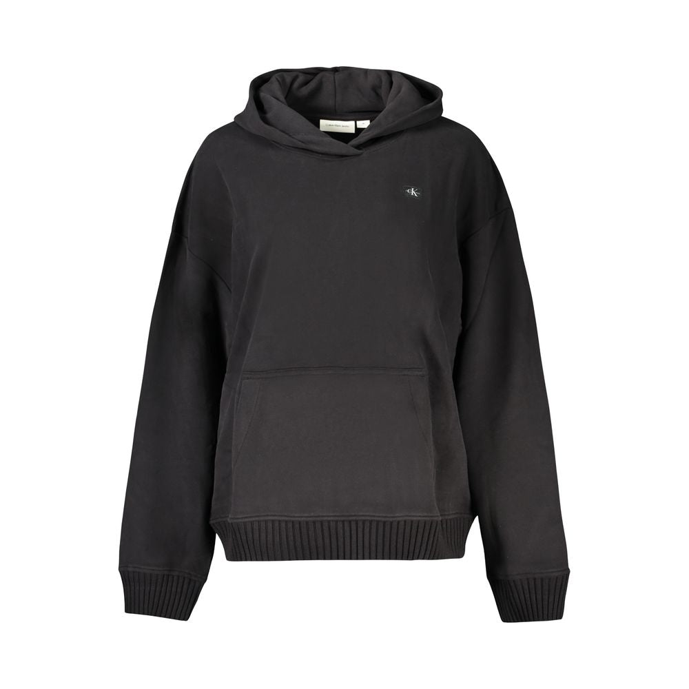 Calvin Klein Black Cotton Women Sweatshirt - Luxe Nova