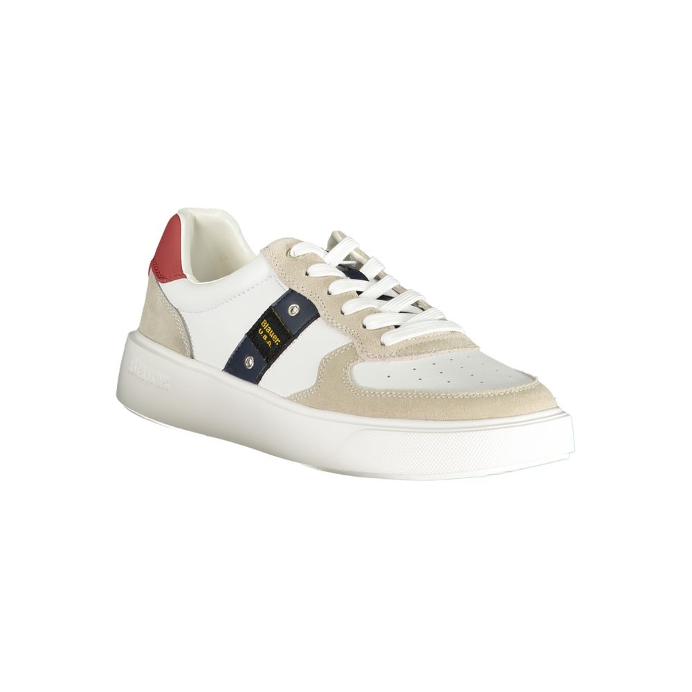 Blauer White Polyurethane Men Sneaker - Luxe Nova