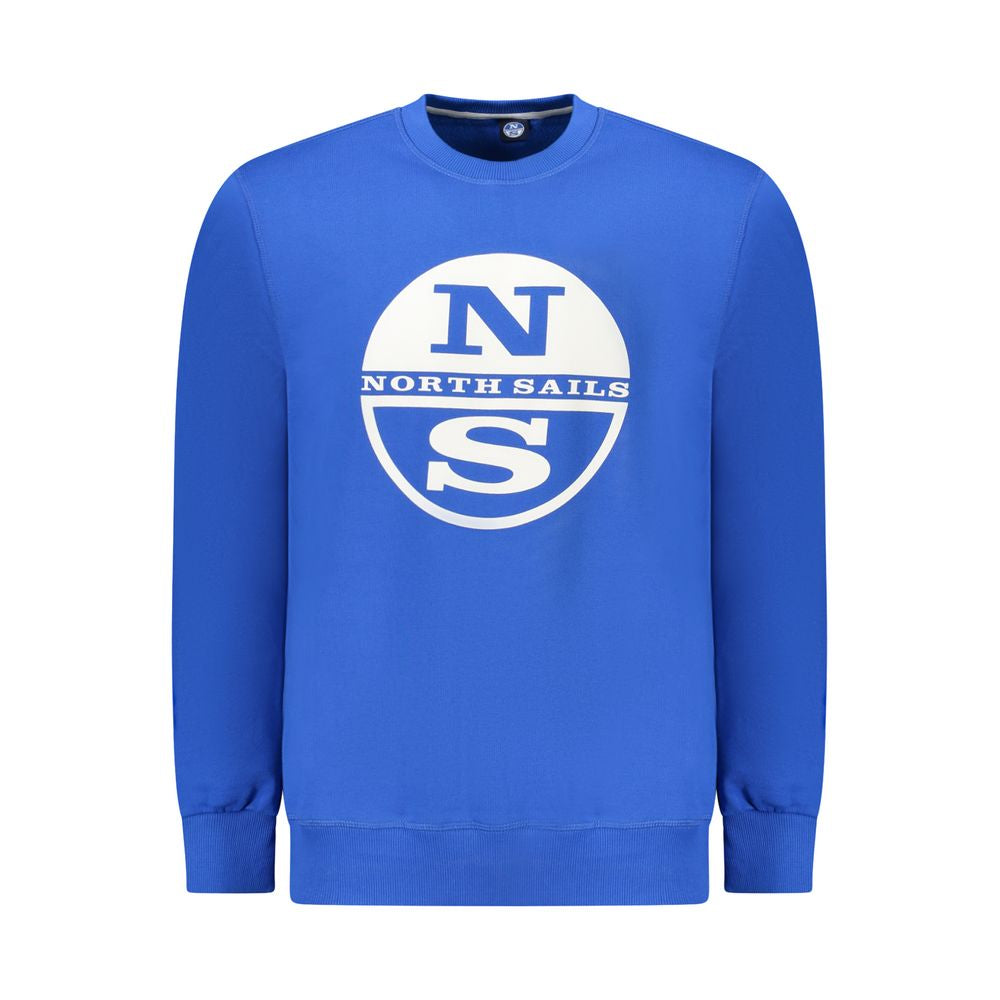 North Sails Blue Cotton Men Sweatshirt - Luxe Nova