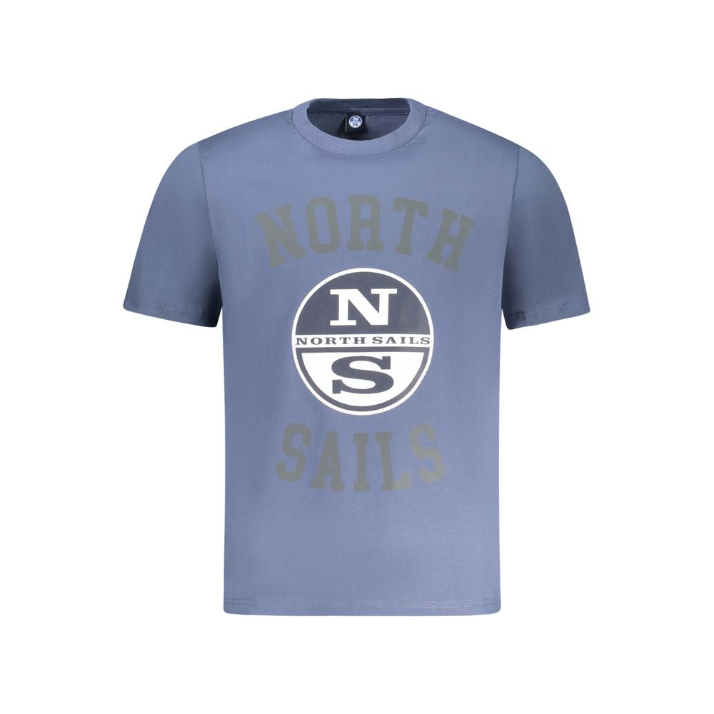 North Sails Blue Cotton Men T-Shirt - Luxe Nova