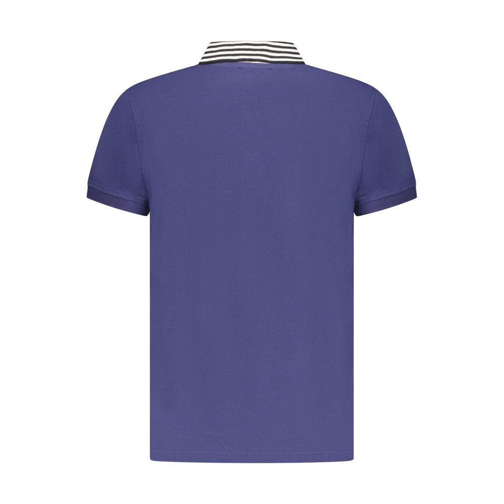 Cavalli Class Blu Cotton Men Polo - Luxe Nova