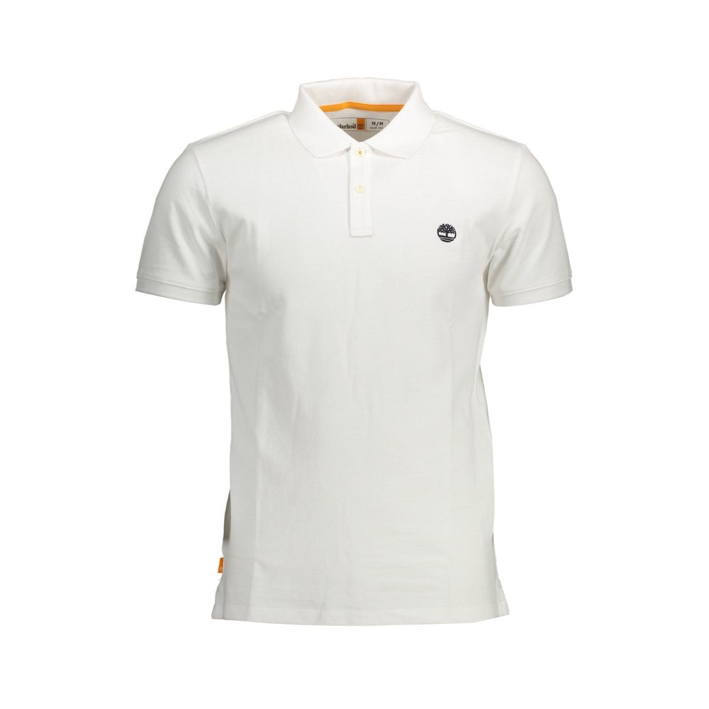 Timberland White Cotton Men Polo Shirt - Luxe Nova