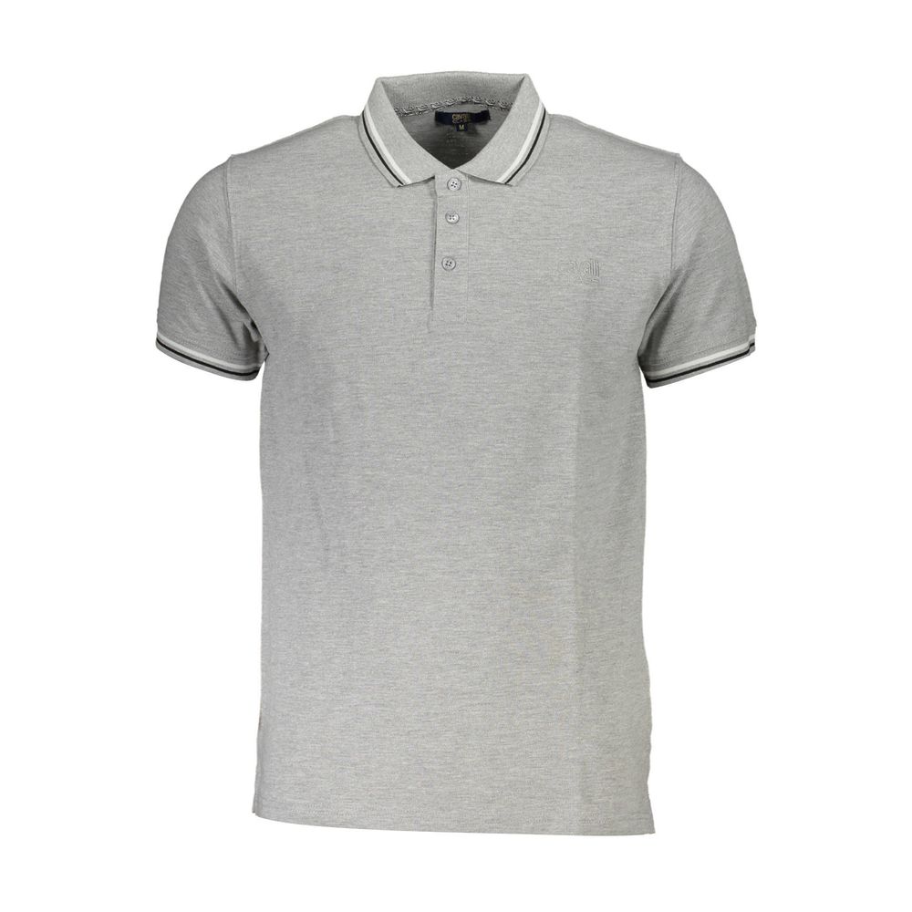 Cavalli Class Grigio Cotton Men Polo - Luxe Nova