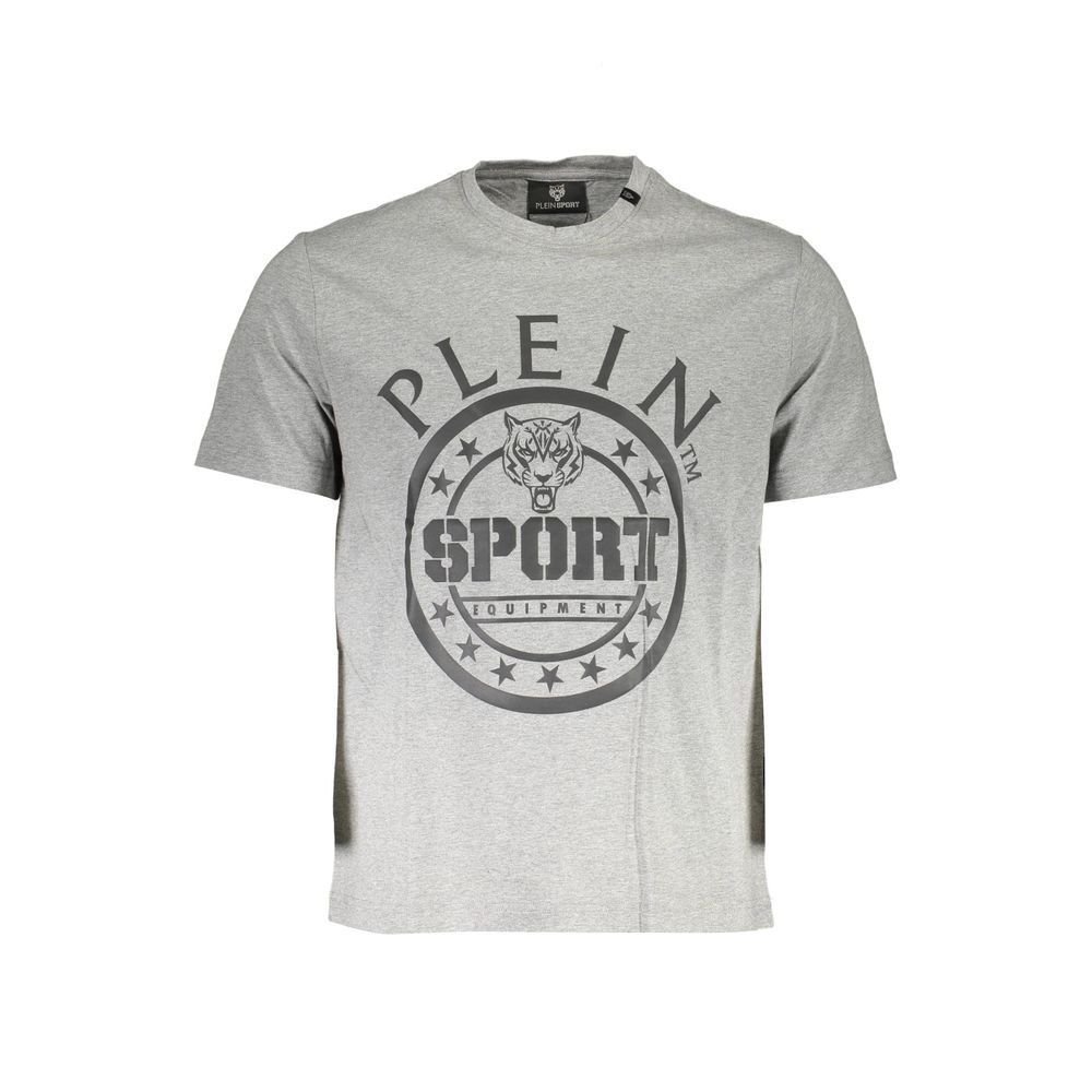 Plein Sport Grigio Cotton Men T-Shirt - Luxe Nova