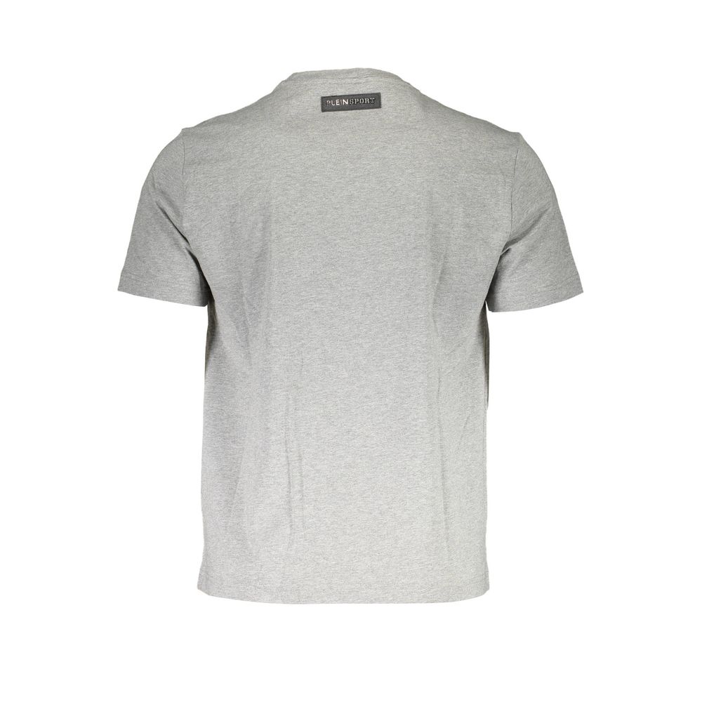 Plein Sport Grigio Cotton Men T-Shirt - Luxe Nova