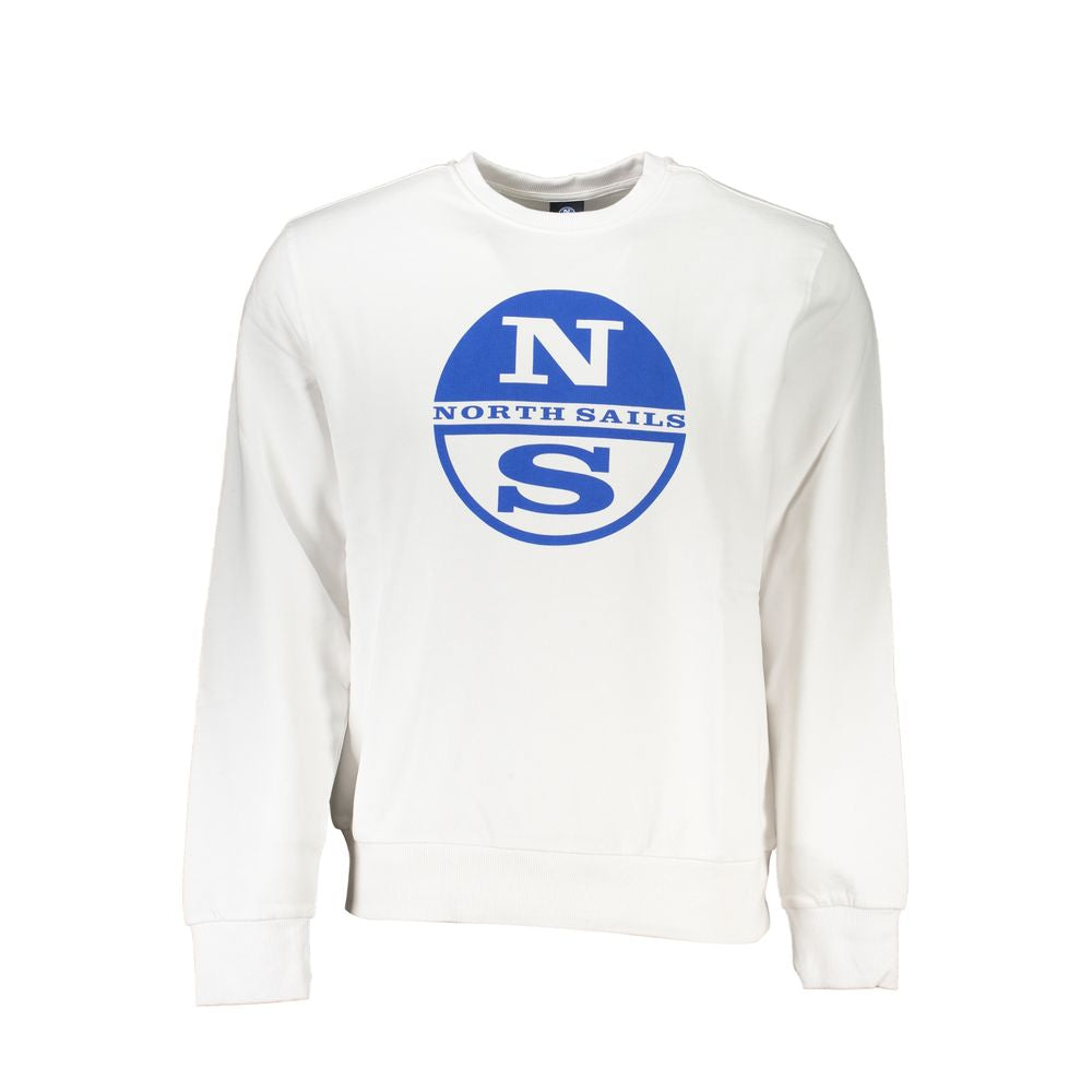 North Sails White Cotton Men's Sweatshirt - Luxe Nova